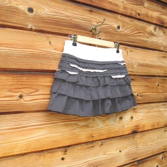 Rare Lululemon Back on Track Ruffle Skirt Coal / Pig Pink / Heathered Pig Pink - Picture 2 of 8